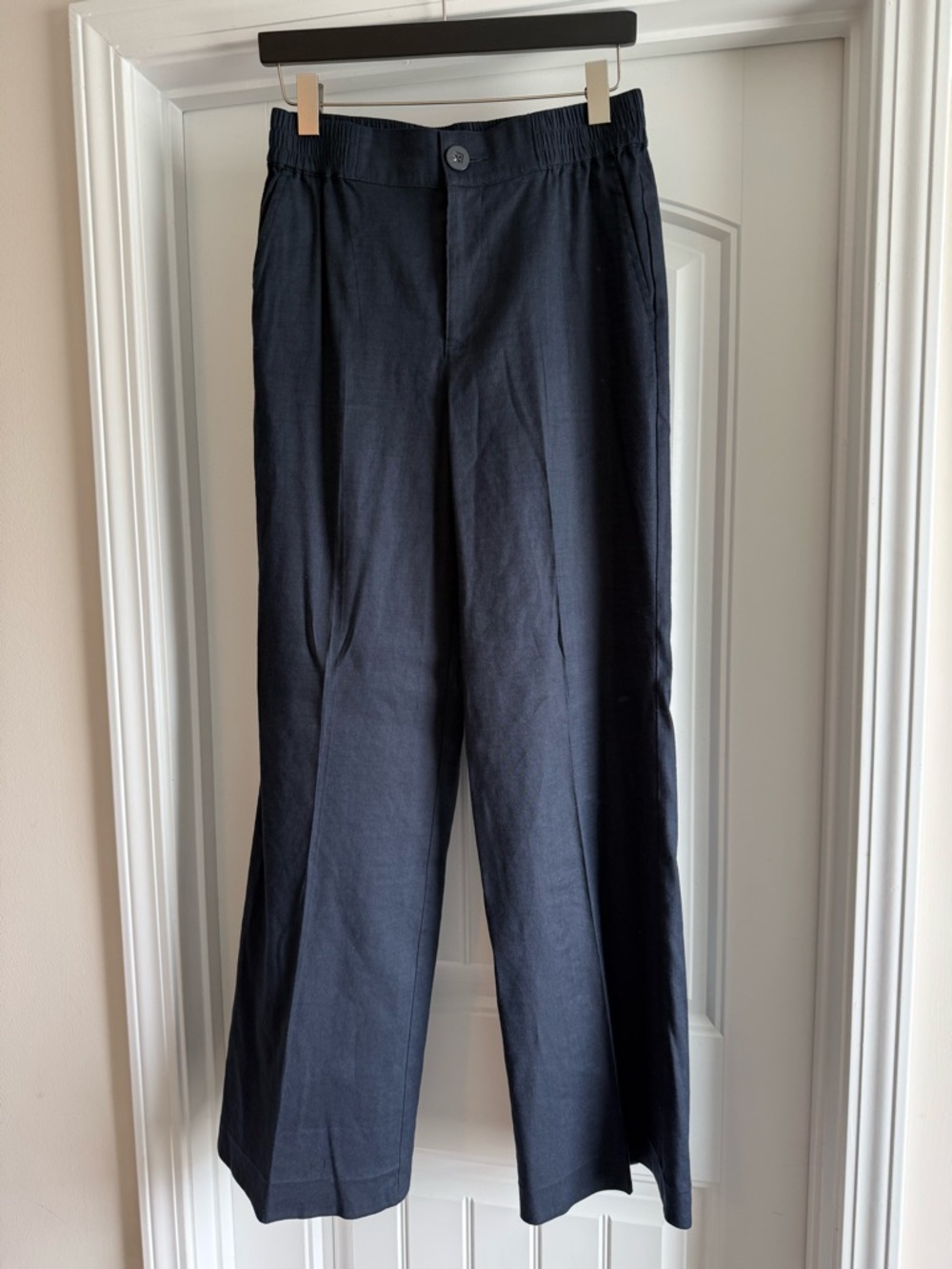 CAbi Navy linen blend trousers #6425, size S - Picture 3 of 7